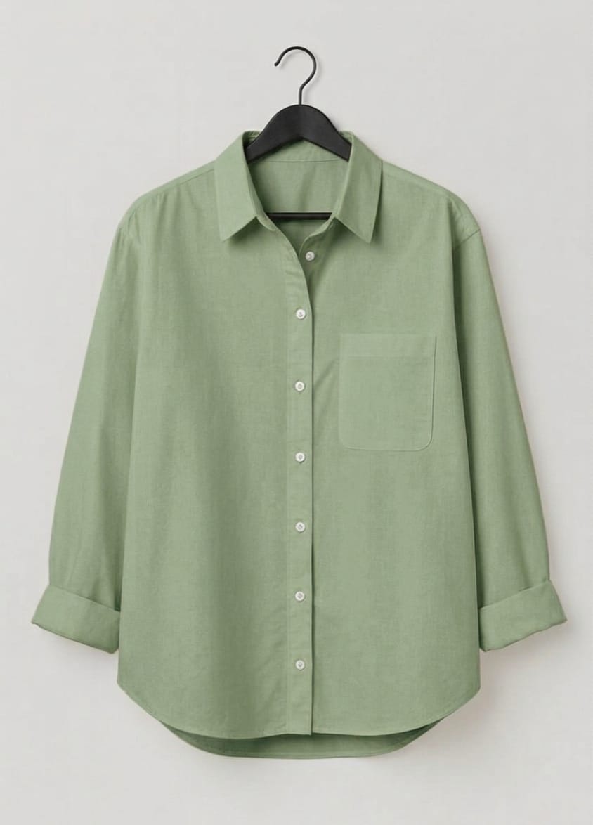 Premium Rolled-Sleeve Linen Blend Shirt